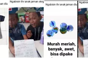 10 Meme beda cara menghabiskan uang THR zaman dulu dan kini