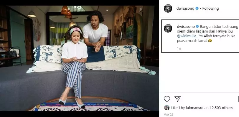 Potret lucu Dwi Sasono instagram Potret lucu Dwi Sasono instagram