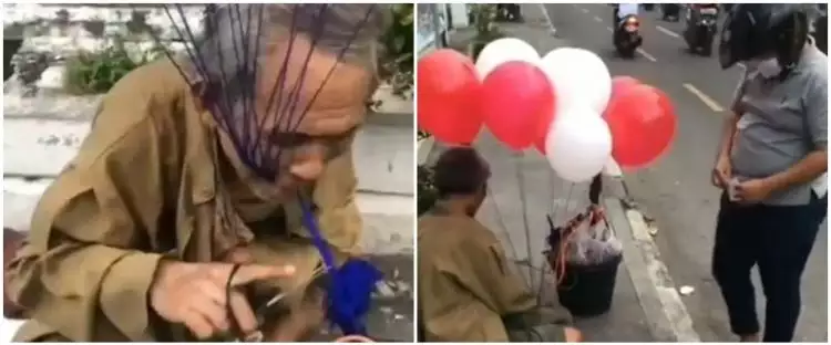 Kisah pilu seorang kakek di Jogja jalan 33 km untuk jualan balon