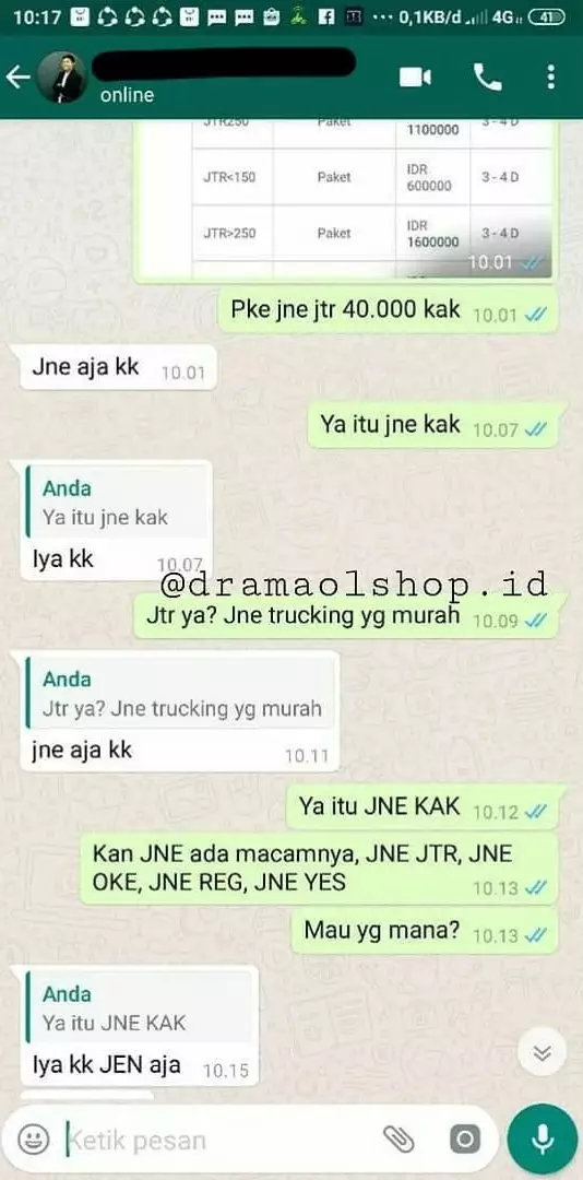 chat lucu pembeli olshop tanya ongkir © 2020 instagram.com