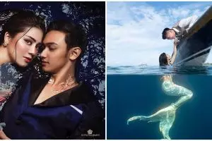 Potret kemesraan 6 pasang seleb pemotretan di dalam air, romantis