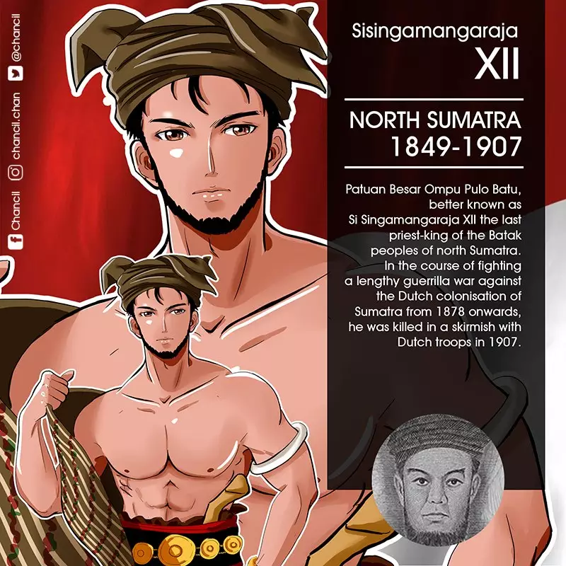 Ilustrasi anime pahlawan Indonesia Facebook/ Chancil