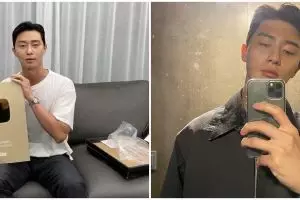 7 Potret Park Seo-joon terima Golden Play Button YouTube, panen pujian