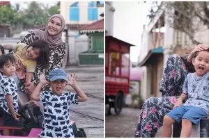 Aksi Bhre Kata tiru pose baby bump Zaskia Adya Mecca, bikin gemas