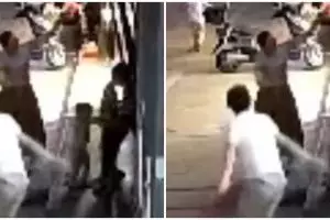 Viral, aksi perempuan rela tertimpa pintu kaca demi lindungi anak-anak