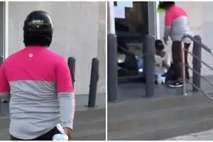 Kisah haru driver ojek online beri makanan pesanan pada tunawisma