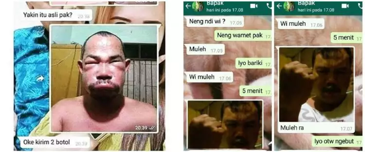 10 Chat lucu bapak-bapak kirim foto di WhatsApp, narsis abis