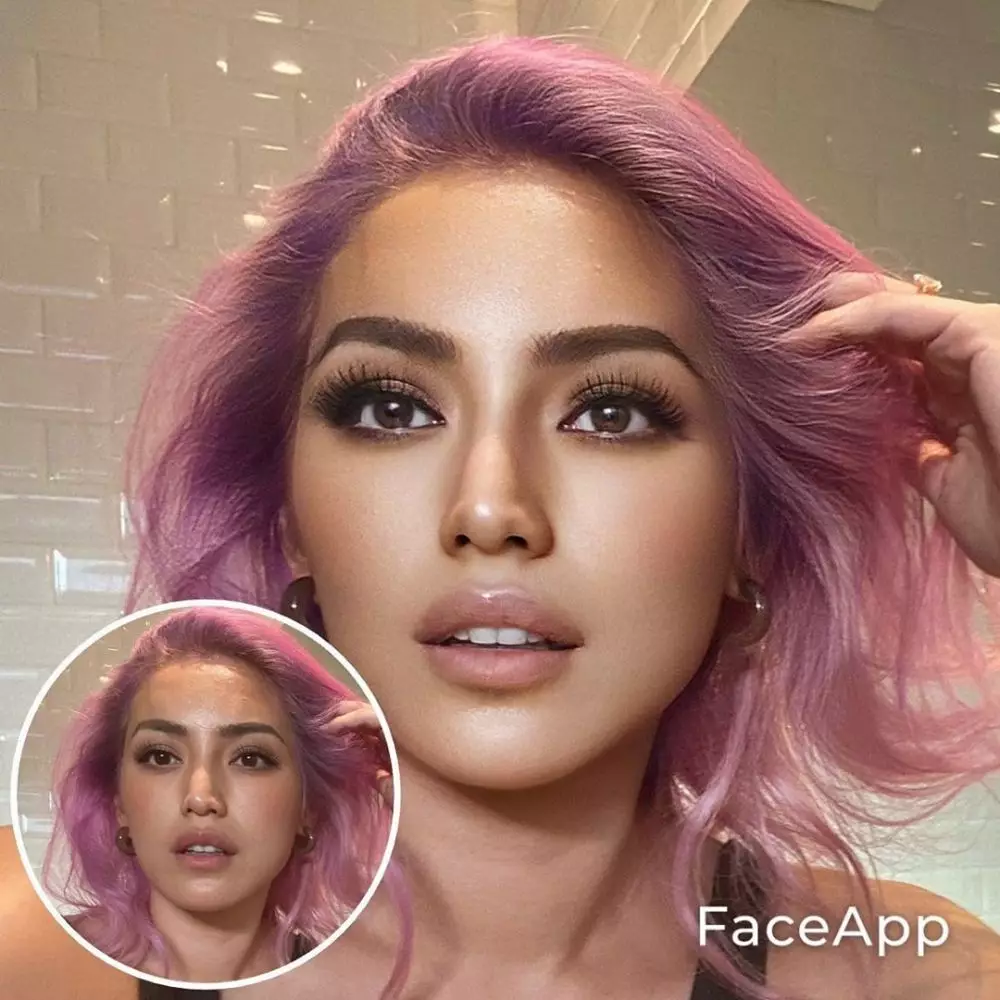 Jessica Iskandar dengan rambut pink Instagram