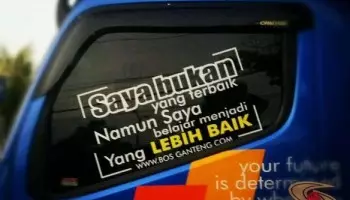 Tulisan bijak di kendaraan Berbagai sumber Tulisan bijak di kendaraan Berbagai sumber