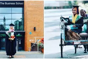 10 Potret terbaru Raeni, mahasiswa yang wisuda diantar ayah naik becak