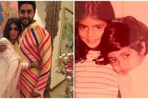 8 Potret lawas Abhishek dan Shweta Bachchan, kompak sedari dulu