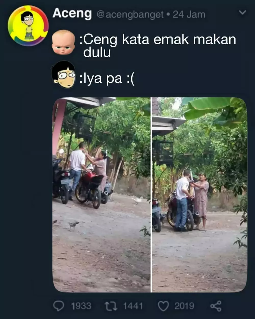 meme lucu nanyain emak © 2020 instagram.com