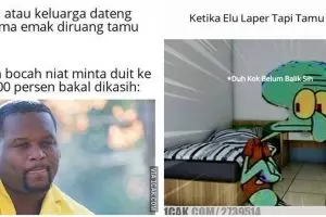 10 Meme ada tamu di rumah ini kocaknya bikin ngangguk setuju