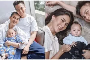 8 Pemotretan virtual keluarga Baim Wong, simpel bernuansa putih