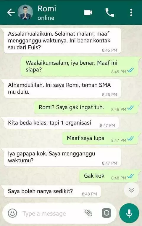 35 lewat whatsapp instagram