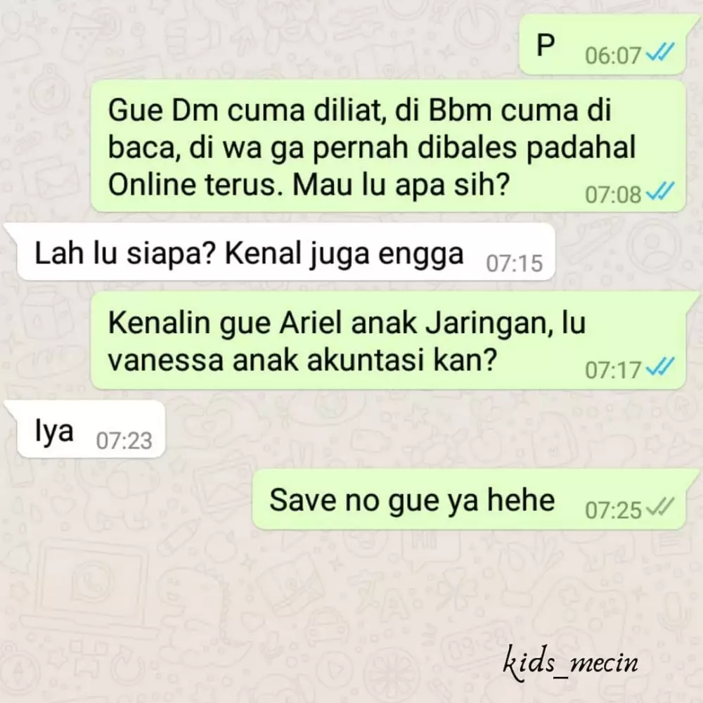 35 lewat whatsapp instagram