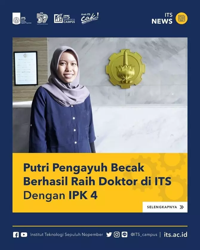 Kisah Lailatul Qomariah © 2020 brilio.net Instagram/@ITS_Campus via merdeka.com