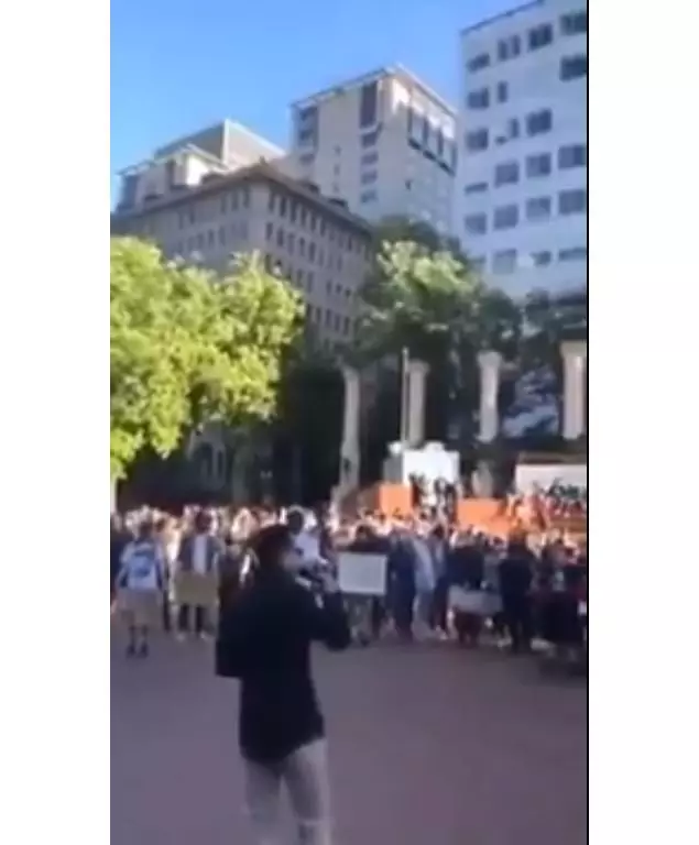 Aksi WNI turun ke tengah demonstrasi © 2020 brilio.net Twitter/@__SintaElvhee2_ via merdeka.com