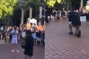 Aksi WNI turun ke tengah demonstrasi di Amerika, bikin salut