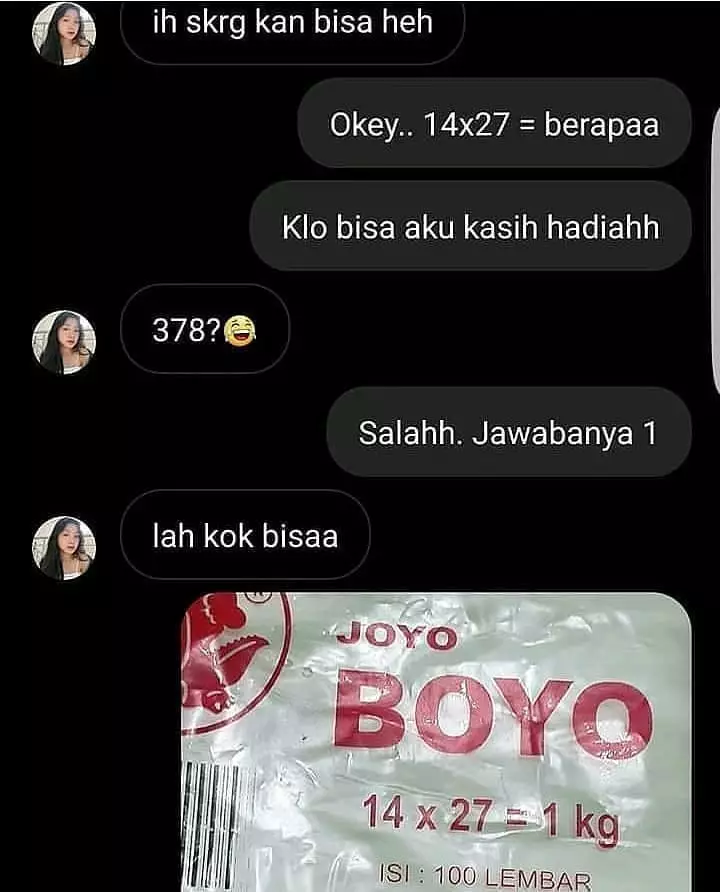 chat lucu salah nebak © 2020 instagram.com