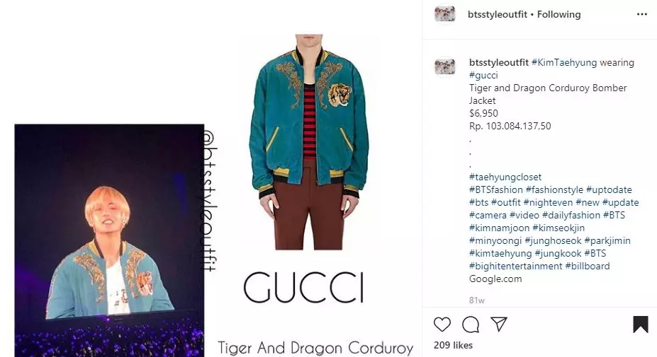 10 Koleksi jaket V BTS Instagram 10 Koleksi jaket V BTS Instagram