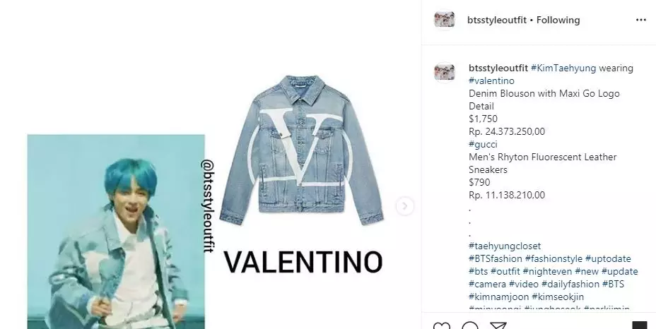 10 Koleksi jaket V BTS Instagram 10 Koleksi jaket V BTS Instagram