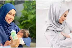7 Gaya pemotretan new born anak Anggita Sari, temanya beragam