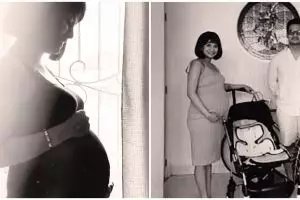 7 Potret maternity shoot Vanessa Angel, simpel bernuansa hitam putih