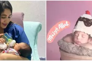 11 Momen pemotretan newborn anak Tania Nadira, gayanya gemesin