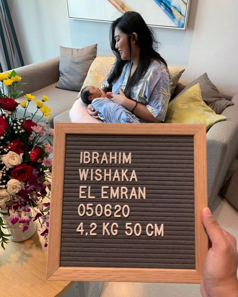 potret bayi arief muhammad dan tiara pangestika instagram