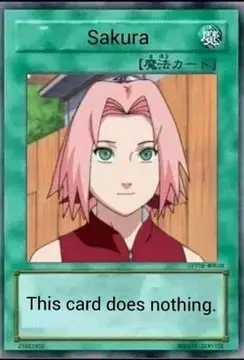 Meme Sakura jadi beban Berbagai sumber