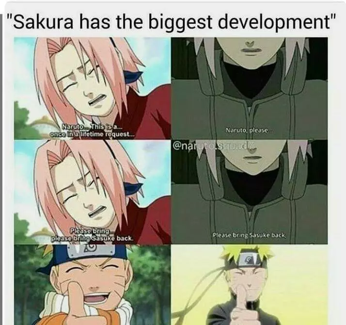 Meme Sakura jadi beban Berbagai sumber