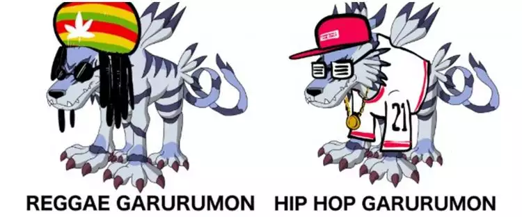 8 Editan karakter Digimon menyesuaikan genre musik ini kocak