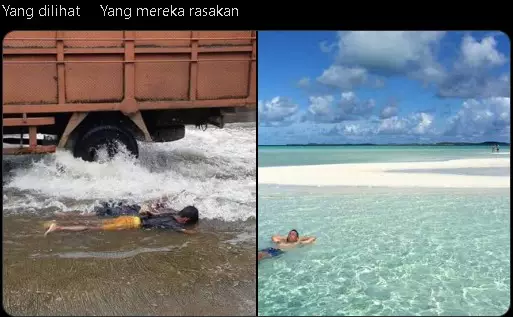 Meme dilihat vs dirasakan Berbagai sumber