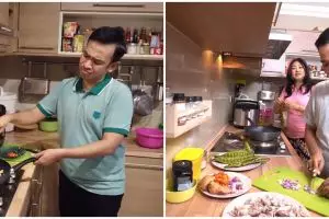 11 Potret Ruben Onsu saat lagi masak, makanannya bikin ngiler