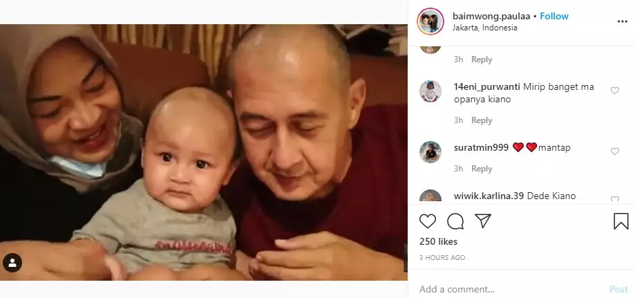 potret ayah Paula nomong Kiano Tiger Istimewa