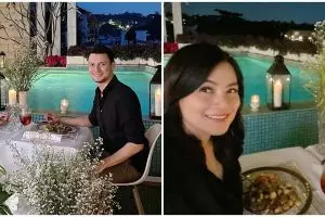 8 Momen Titi Kamal & Christian Sugiono dinner romantis di rumah