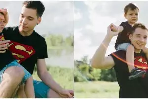 8 Gaya pemotretan Stefan William dan baby Lucio di Bali