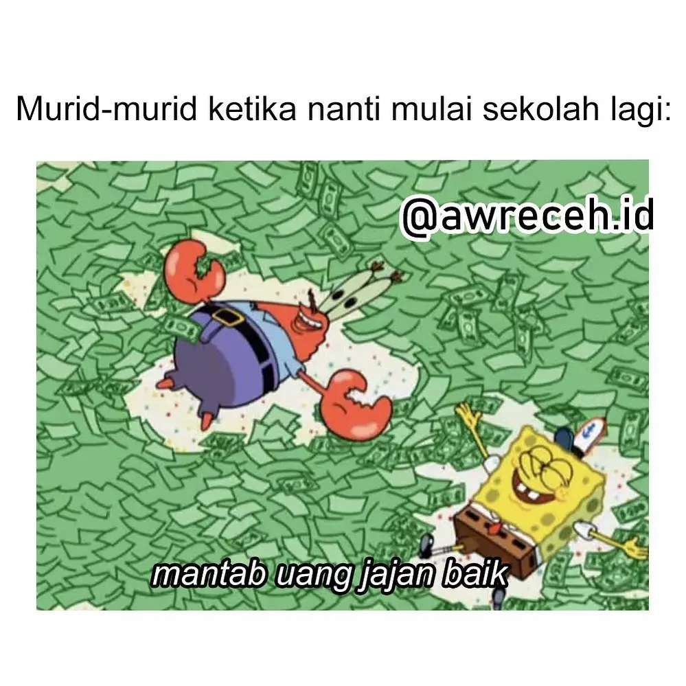 meme lucu tipe murid sekolah © 2020 instagram.com