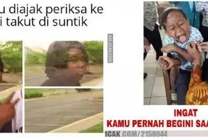 10 Meme takut disuntik, lucunya bikin ketawa ingat masa kecil