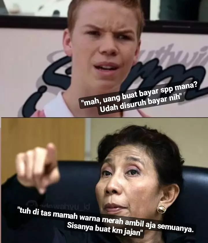 Meme dikasih uang ortu Berbagai sumber