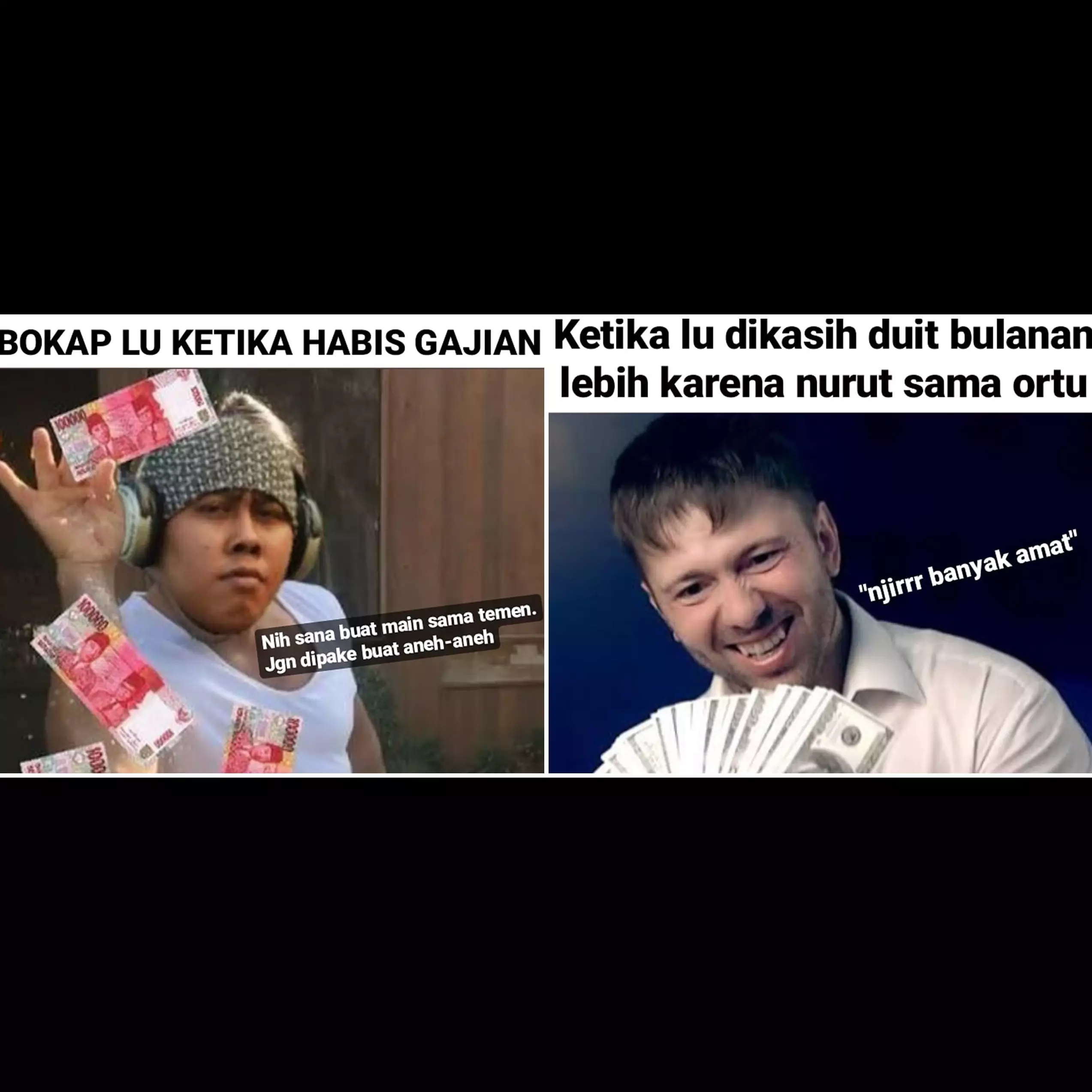 10 Meme ketika dikasih duit orangtua, bahagia