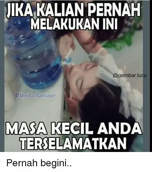 meme lucu rutinitas masa kecil © 2020 instagram.com