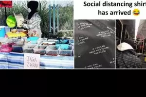 10 Aksi lucu saat social distancing ini bikin tepuk jidat
