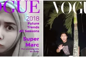 10 Potret Vogue Challenge ala warganet, kocaknya bikin nyengir