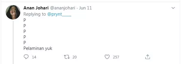cuitan memulai chat  Twitter