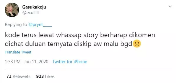 cuitan memulai chat  Twitter