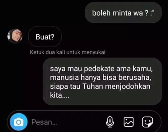 cuitan memulai chat  Twitter