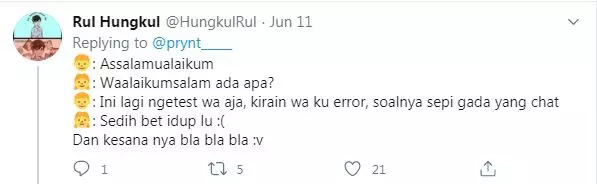 cuitan memulai chat  Twitter