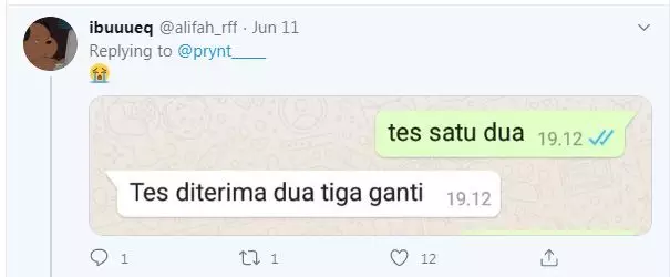 cuitan memulai chat  Twitter